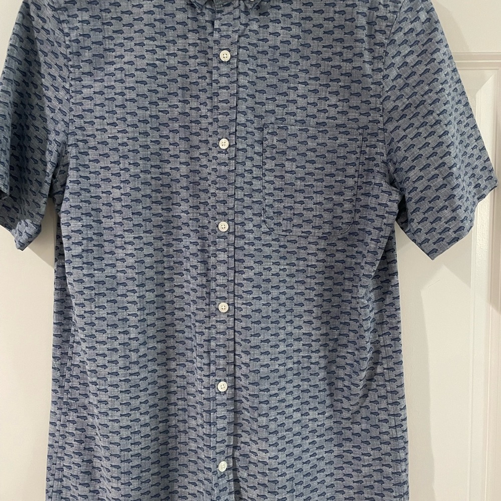 Vineyard Vines Blue Patterned Casual Slim Fit Murray Shirt Small